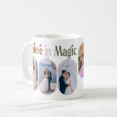 Geloof in Magic 6 Afgeronde Lozenge Foto Pas getro Koffiemok (Voorkant links)