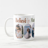 Geloof in Magic 6 Afgeronde Lozenge Foto Pas getro Koffiemok (Links)