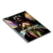 Geloof in Magic Black Fairy Meisje Waterverf Kunst Notitieboek (Rechterzijde)