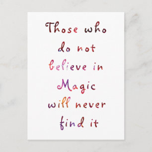 Geloof in Magic Briefkaart