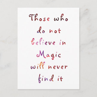 Geloof in Magic Briefkaart