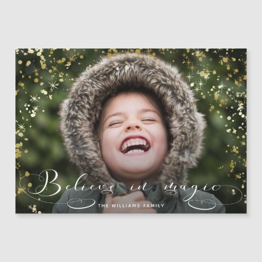 Geloof in Magic Calligraphy & Gold Sparkles (Voorkant)