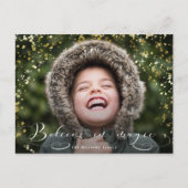 Geloof in Magic Calligraphy & Gold Sparkles Briefkaart (Voorkant)