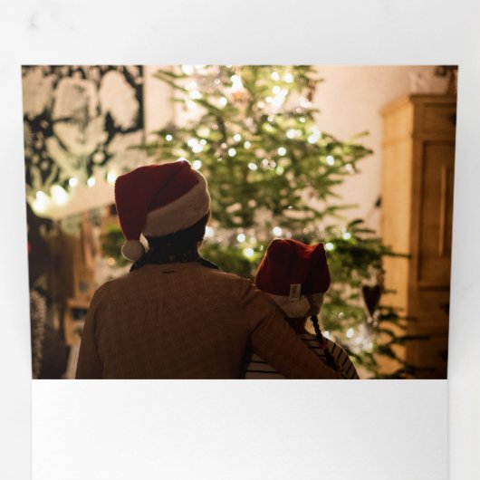 Geloof in Magic Calligraphy & Gold Sparkles Drieluik Wenskaart (Binnenzijde eerst)