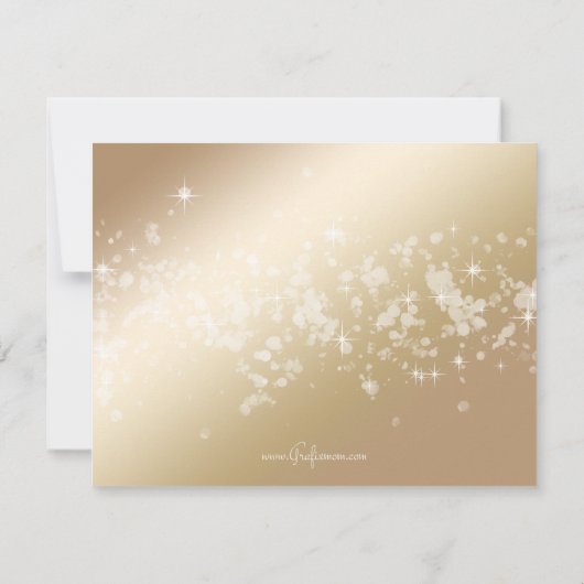 Geloof in Magic Calligraphy & Gold Sparkles Feestdagenkaart (Achterkant)