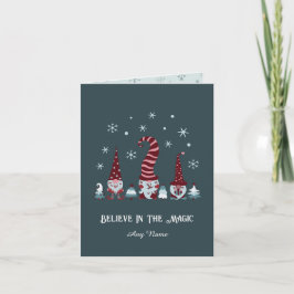 Geloof in Magic Gnome Christmas Kaart