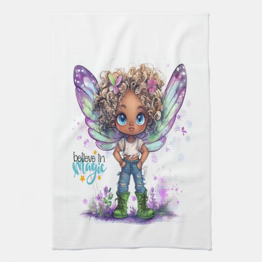 Geloof in Magic Lil' Fairy keukendoeken Theedoek (Verticaal)