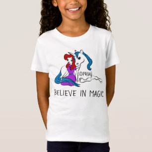 Geloof in Magic Princess en Unicorn T-shirt