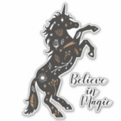 Geloof in Magic Unicorn Sticker (Voorkant)