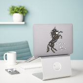 Geloof in Magic Unicorn Sticker (Laptop op bureau)