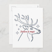 Geloof in magie feestdagenkaart (Voorkant / Achterkant)