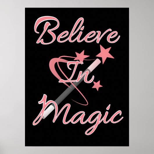 Geloof in Magie Inspirerende Quote Poster (Voorkant)