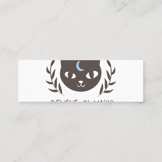 Geloof in magie - Kies achtergrondkleur Mini Visitekaartje (Achterkant)