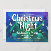 Geloof in magisch groen Paarse kerstnacht feest Kaart (Voorkant)