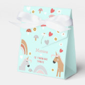 Geloof in magische eenhoorn kinderen verjaardag bedankdoosjes (Voorkant Zijde)