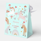 Geloof in magische eenhoorn kinderen verjaardag bedankdoosjes (Achterkant)
