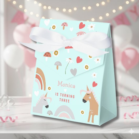 Geloof in magische eenhoorn kinderen verjaardag bedankdoosjes