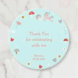 Geloof in magische eenhoorn kinderen verjaardag da bedankjes labels