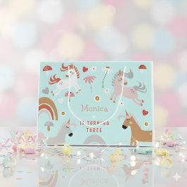 Geloof in magische eenhoorn kinderen verjaardag groot cadeauzakje