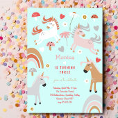 Geloof in magische eenhoorn kinderen verjaardag kaart