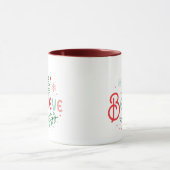 Geloof in magische kerst moderne typografie letter mok (Midden)