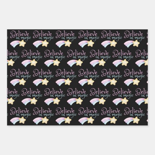 Geloof in magische papierpakbladen inpakpapier vel (Voorkant 2)