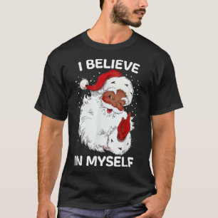 Geloof in mezelf grappige Santa Gezegden Retro Chr T-shirt
