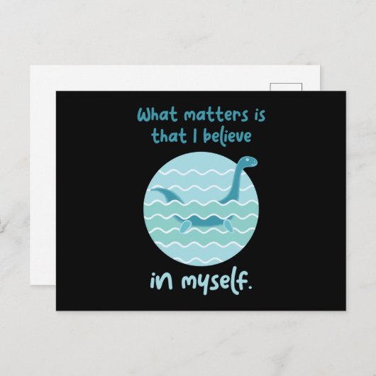 Geloof in mijn eigen goedvinden Ness Nessy Briefkaart (Voorkant / Achterkant)