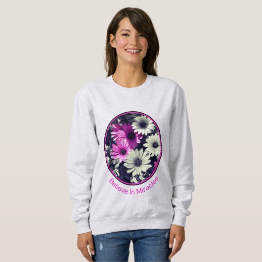 Geloof in Miracles Daisies Inspirerend Trui (Voorkant volledig)