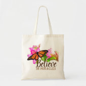 Geloof in Miracles Monarch Butterfly en Orchid Tote Bag (Voorkant)