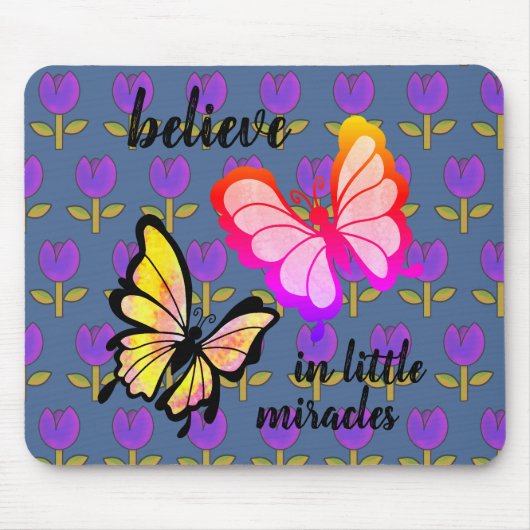 Geloof in Miracles Vibrant Rainbow Butterfly Muismat (Voorkant)