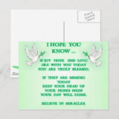 geloof in mirakelen briefkaart (Voorkant / Achterkant)
