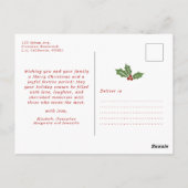 Geloof in moderne kerstfotocollage briefkaart (Achterkant)