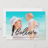 Geloof in moderne typografie feestdagenkaart (Voorkant)