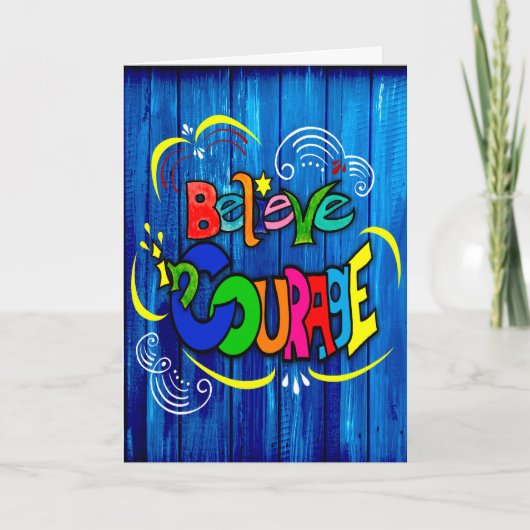 Geloof in moed kaart (Voorkant)