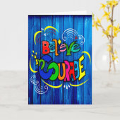 Geloof in moed kaart (Gele Bloem)