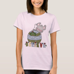 Geloof in Mouse Ornament Schattigee kerst T-shirt