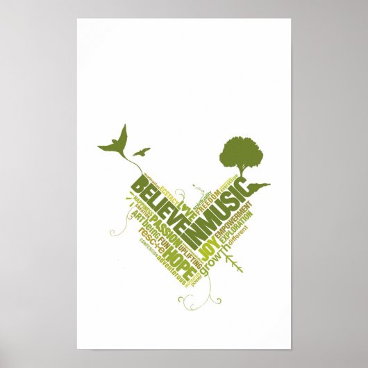 Geloof in muziek poster (Voorkant)