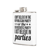 Geloof in partijen | Funny Political Black & White Heupfles (Links)