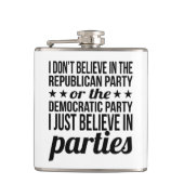 Geloof in partijen | Funny Political Black & White Heupfles (Voorkant)