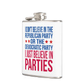 Geloof in partijen | Funny Political Blue & Red Heupfles (Links)