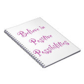 Geloof in positieve mogelijkheden notitieboek (Rechterzijde)