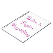 Geloof in positieve mogelijkheden notitieboek (Linkerzijde)