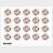 Geloof in Rode Script Santa Vakantie Foto Ronde Sticker (Vel)