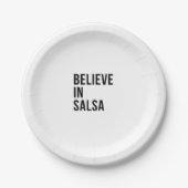 Geloof in Salsa Papieren Bordje (Voorkant)