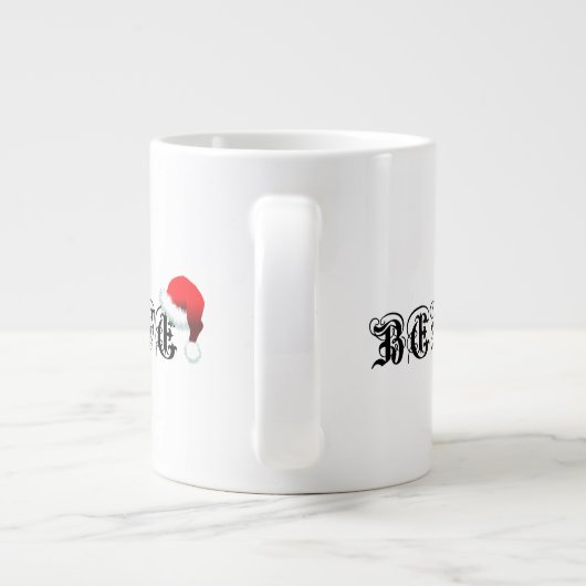 GELOOF IN SANTA CLAUS PET KERSTMIS TIJD KERSTAVOND GROTE KOFFIEKOP (Achterkant)