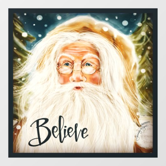 Geloof in Santa! "Inspiron" Windows Cling Raamsticker (Vel)