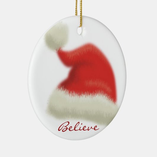 Geloof in Santa Keramisch Ornament (Rechts)