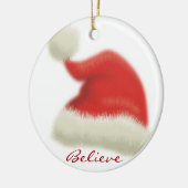 Geloof in Santa Keramisch Ornament (Links)