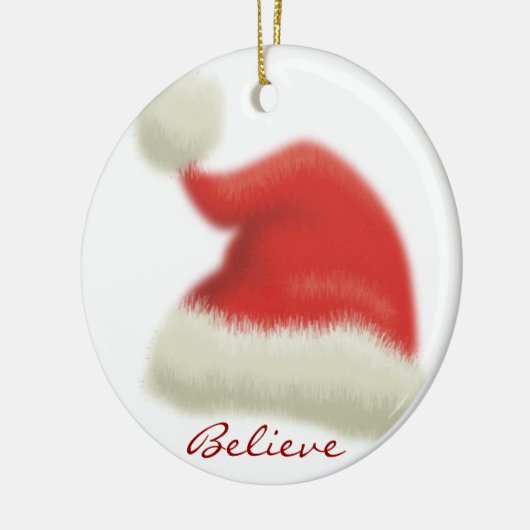 Geloof in Santa Keramisch Ornament (Links)
